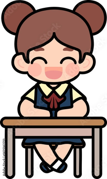 Obraz Flat Design Child Faces for Educational Materials