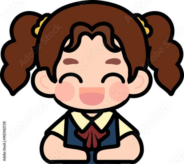 Obraz Flat Design Child Faces for Educational Materials