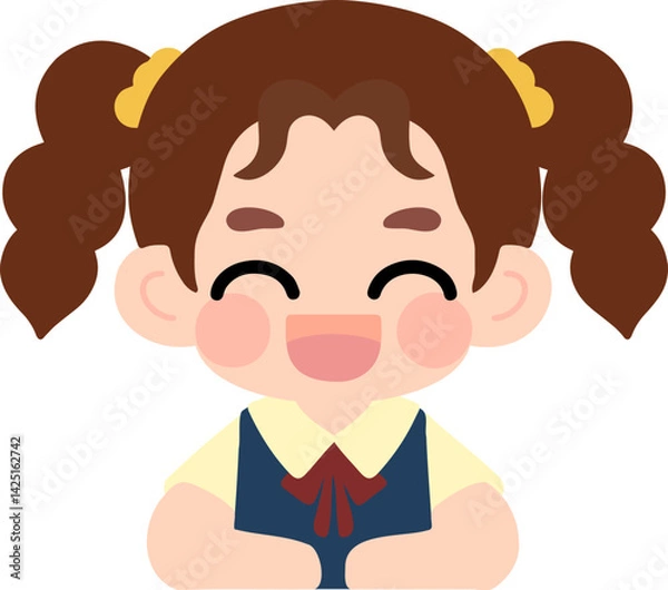 Obraz Flat Design Child Faces for Educational Materials