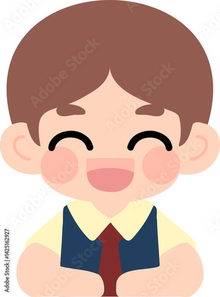 Obraz Flat Design Child Faces for Educational Materials