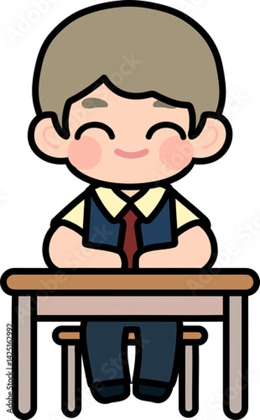 Obraz Flat Design Child Faces for Educational Materials