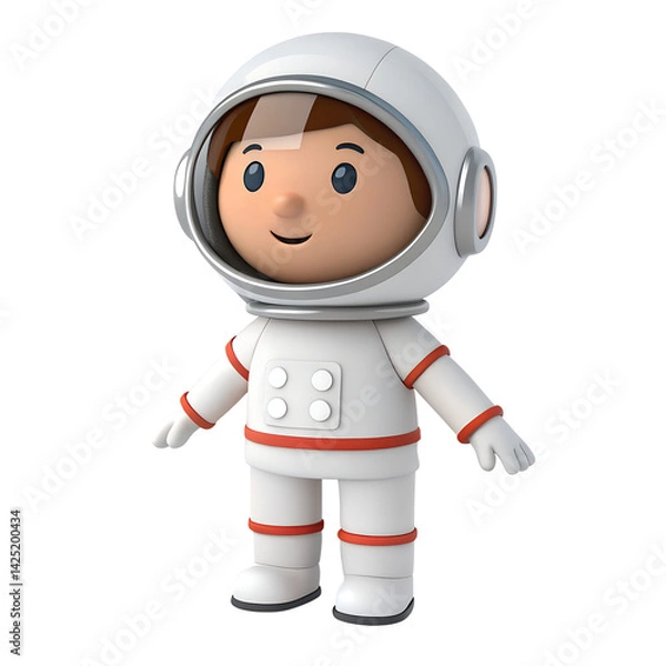 Obraz 3d astronaut icon isolated on transparent background