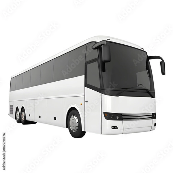 Fototapeta 3d bus icon isolated on transparent background