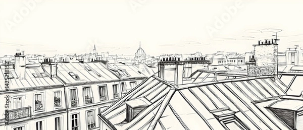 Obraz Parisian Rooftop Panorama