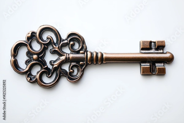Obraz antique matel key
