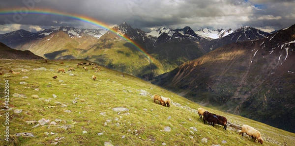 Obraz Rainbow in Ötztal Alps