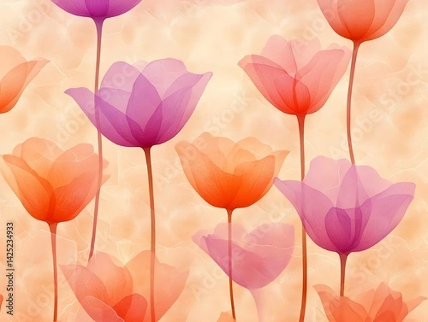 Obraz Delicate Tulips Soft Background