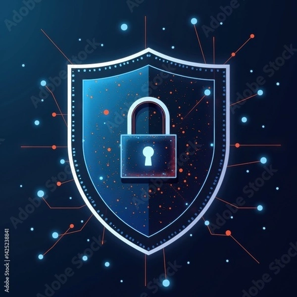 Fototapeta Advanced cybersecurity policy automation, AI compliance review