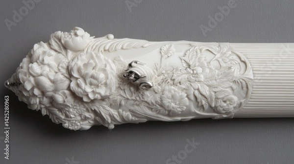 Obraz Ornate ivory comb handle