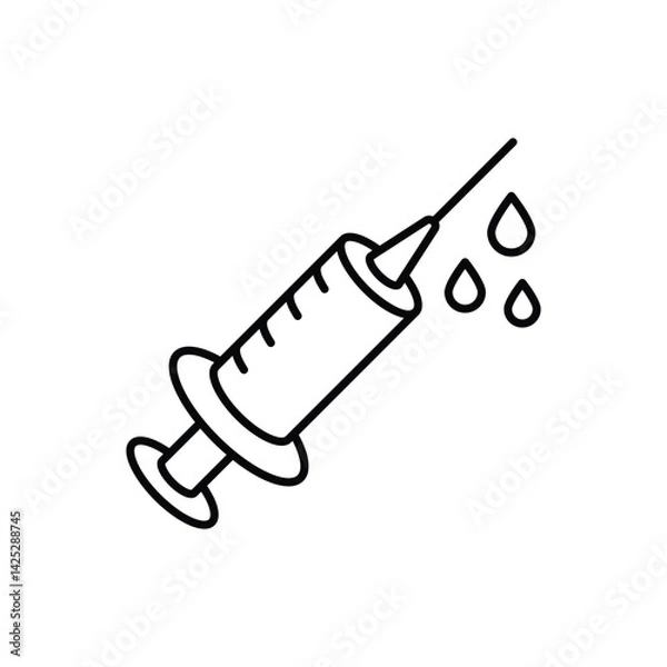 Obraz Syringe icon vector stock illustration