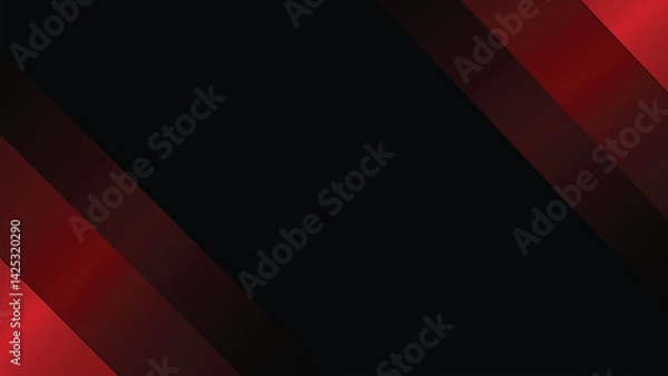 Fototapeta Abstract red and black background with gradient diagonal stripes and copy space. Vector illustration.