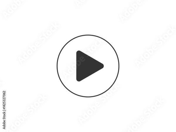 Fototapeta play and stop button vector icon