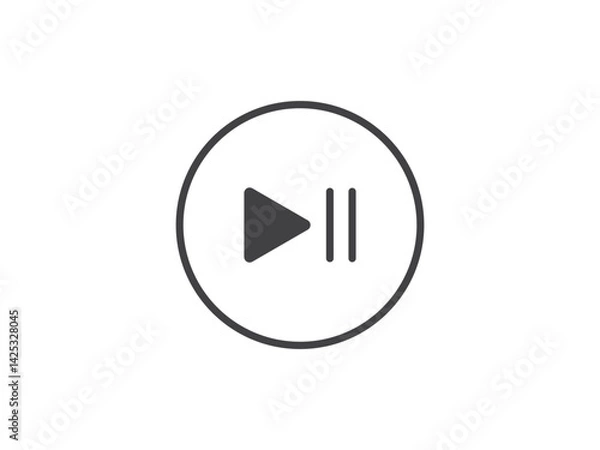 Fototapeta play vector icon