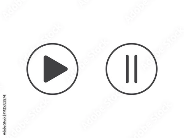 Fototapeta play button vector icon set