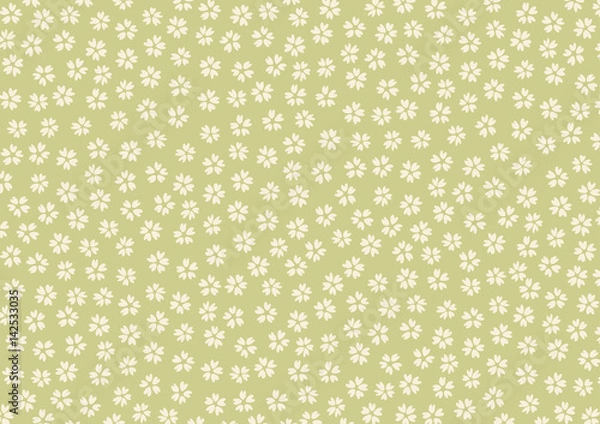 Fototapeta 和の背景模様　さくら　若菜色
