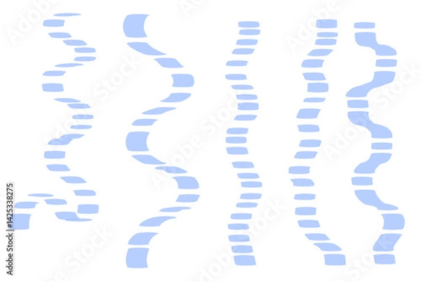 Obraz 歪んだライン　青