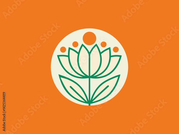 Fototapeta Elegant Flower Logo Template Vector ideal for branding, identity, web, print, apps, and modern professional use in creative business projects