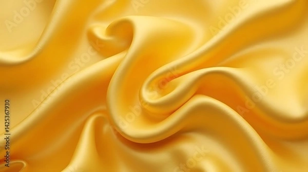 Fototapeta An abstract wallpaper or background featuring flowing golden waves, designed to create a soothing and potentially best-selling backdrop