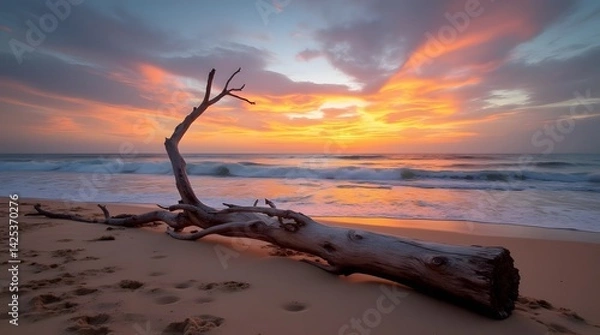 Fototapeta tree branch on the beach
