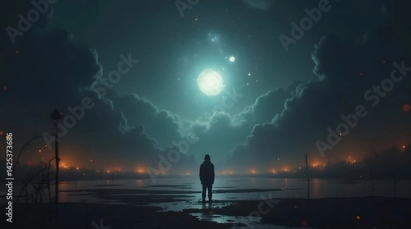 Fototapeta Lens and Light: Exploring the Best-Selling Photos that Embrace the Beauty of Day and Night, From Dawn to Dusk Generative AI