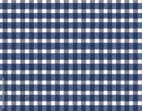 Obraz 파란색, 남색의 깔끔한 체크 패턴