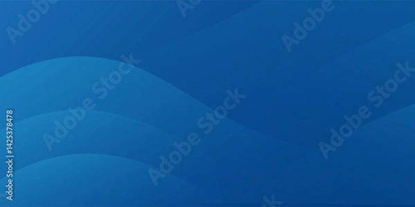 Fototapeta Abstract blue color background. Dynamic shapes composition. Vector illustration