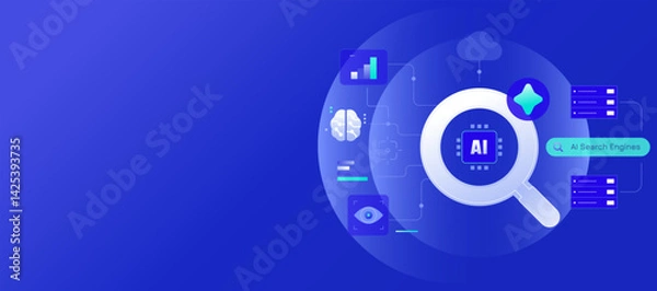 Fototapeta AI Powered Search Engines Banner