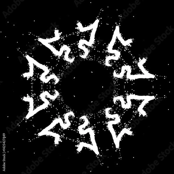 Obraz black ink splat