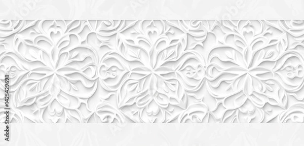 Fototapeta white abstract background with circles