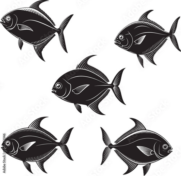 Fototapeta Pomfret Vector file 