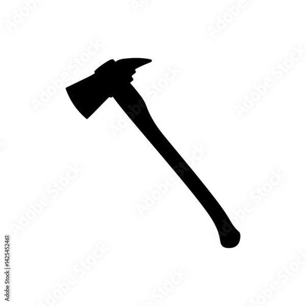 Obraz Fireaxe  silhouette icon vector flat design.