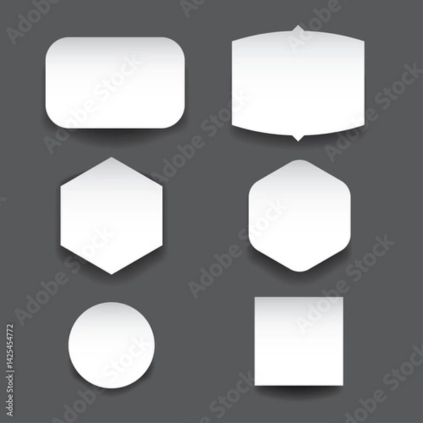 Obraz Empty label set different shapes