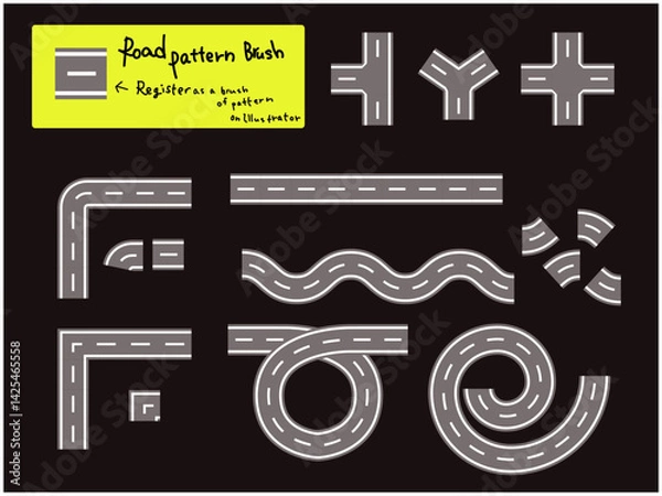Fototapeta 道路ブラシ