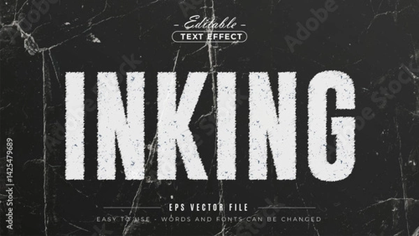 Obraz Inking text style, editable text effect.