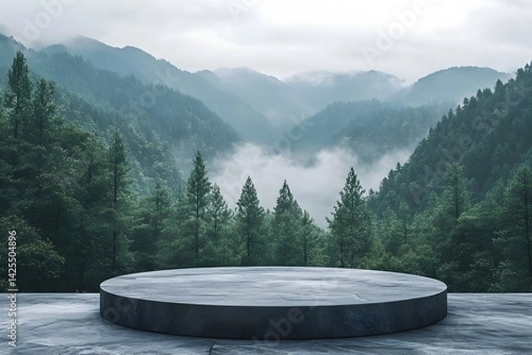 Obraz A round stone platform in the center of the picture