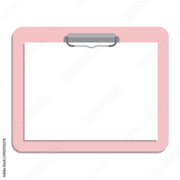 Obraz 使い勝手の良いシンプルなタッチのカルテ、クリップボード＿横向き＿ピンク美容・産婦人科
