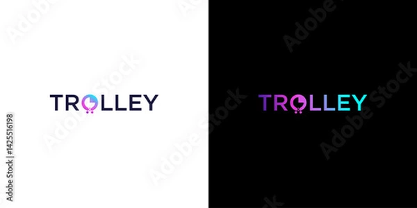 Obraz baby stroller typography design, letter o logo