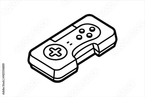 Obraz Vector Illustration of Gamepad Icon in Linear Style