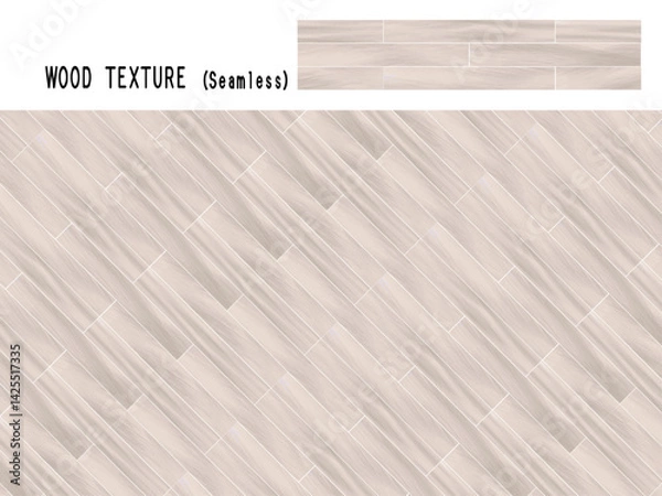 Obraz フローリングホワイトテクスチャ―