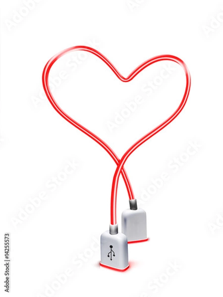 Obraz Usb heart
