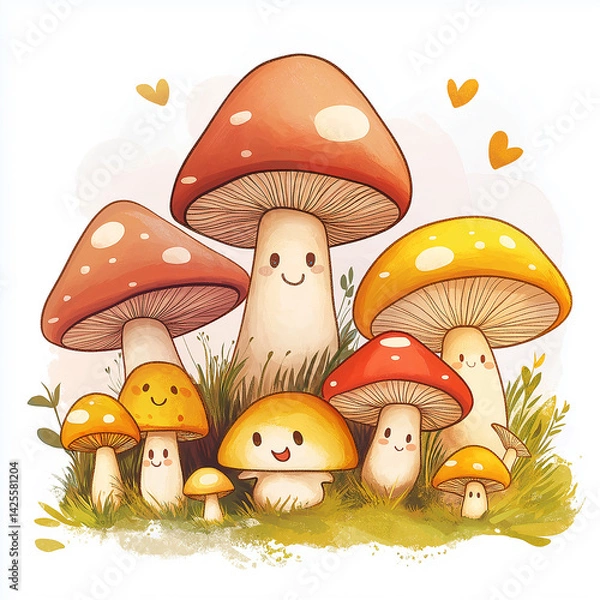 Obraz fly agaric mushroom illustration