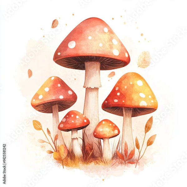 Obraz fly agaric mushroom illustration