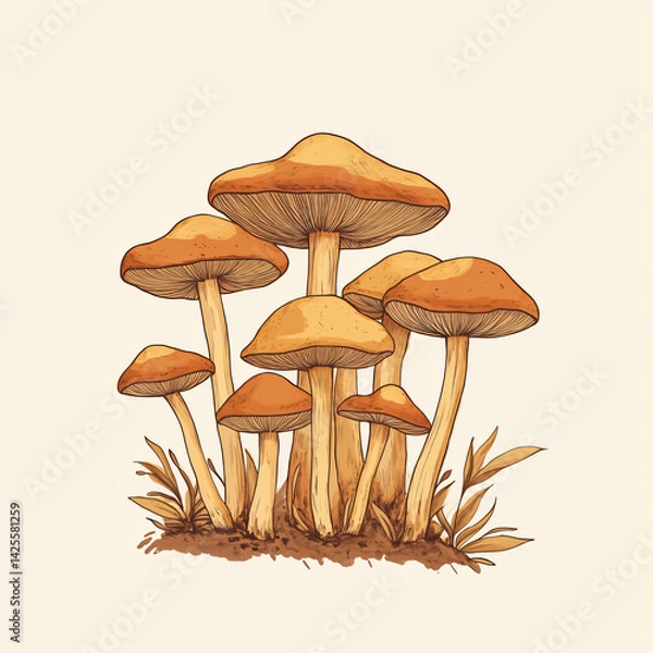 Obraz fly agaric mushroom illustration