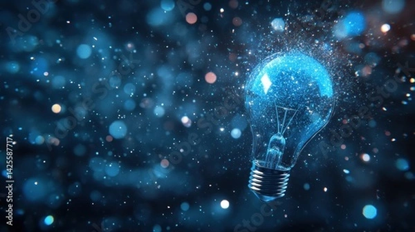 Obraz Innovative Lightbulb, Digital Concept