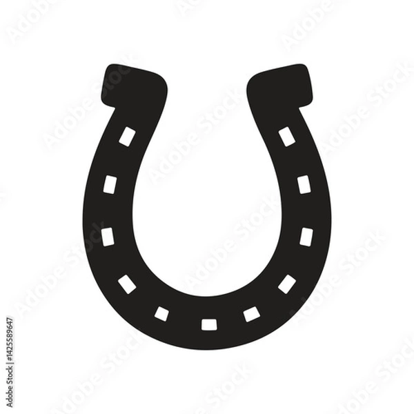 Obraz Horseshoe icon vector flat style