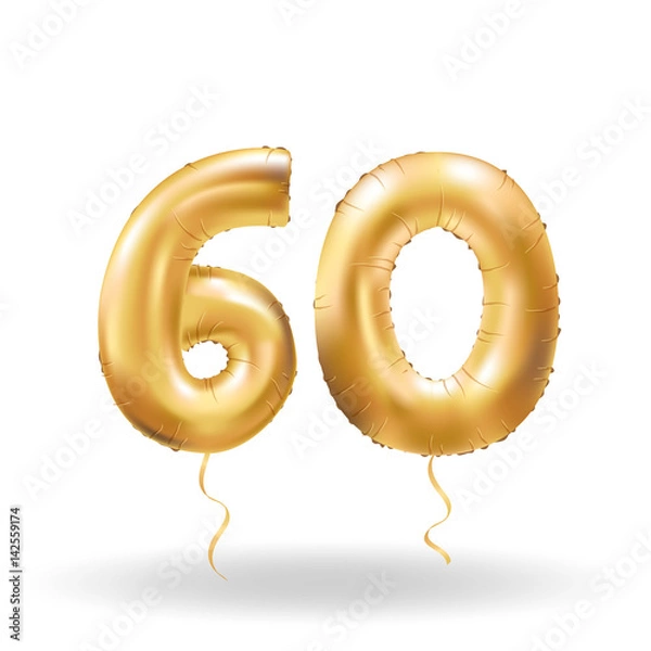 Obraz number sixty metallic balloon