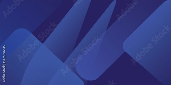 Fototapeta Abstract blue background with glowing geometric lines. Modern blue gradient square shape design. Futuristic technology concept. Suit for brochure, corporate, website, poster, banner, cover modern