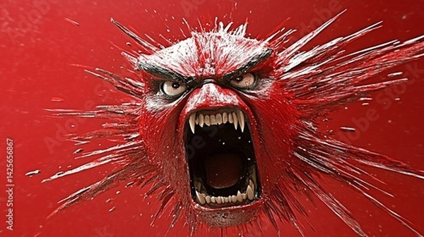 Fototapeta Fierce monster roar explosion