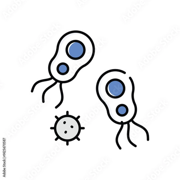 Obraz bacteria  Vector icon