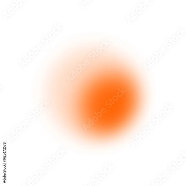 Obraz Orange circle gradient element with transparent background